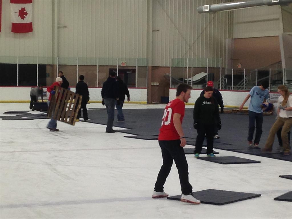 Civic Arena Dry Floor Installation